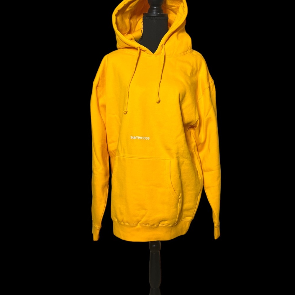 New Saintwoods Classic Logo Hoodie Gold / Yellow Large Basic,‎ Men's. A4